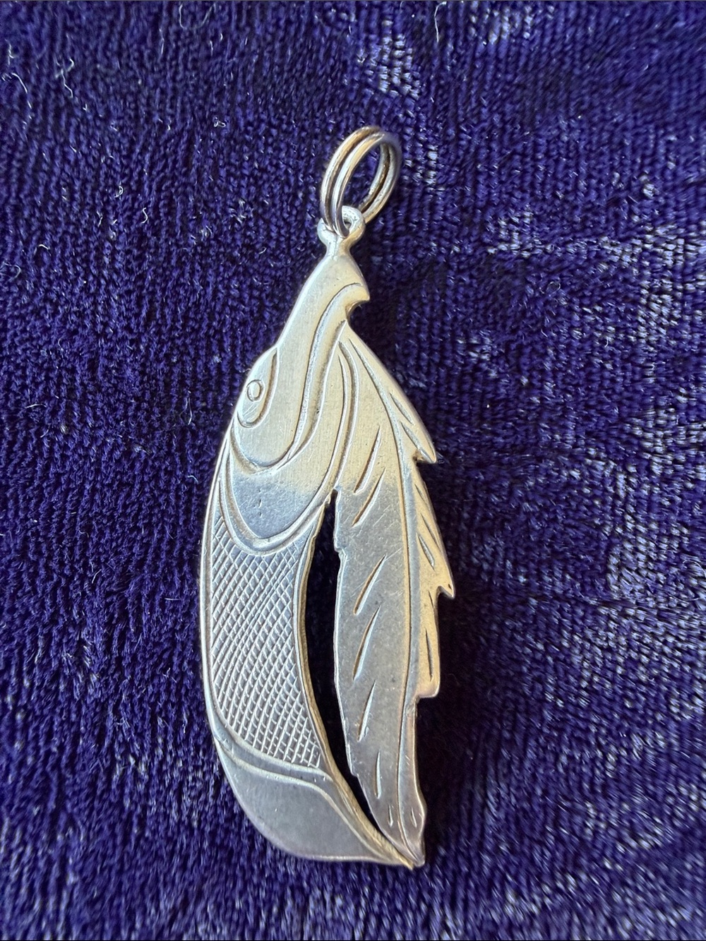 925 sterling silver eagle pendant by WDF Haida Northwest Coast